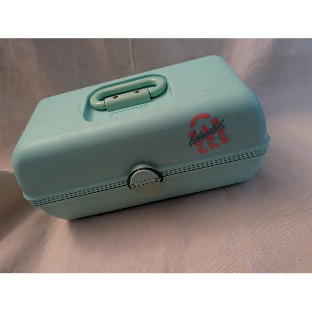 Vintage Caboodles of California Makeup Case Mint Green 90s Organizer Model 2600